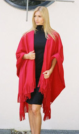 Poncho aus Vlies